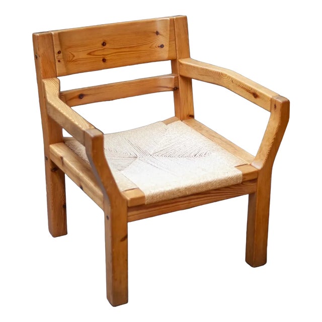 Set of Danish Armchairs in Pine by Tage Poulsen, 1972 For Sale