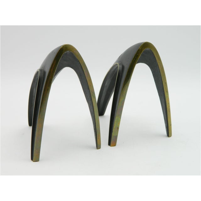 Modern Brass Bookends by Richard Rohac, 1950s, Set of 2 For Sale - Image 11 of 13