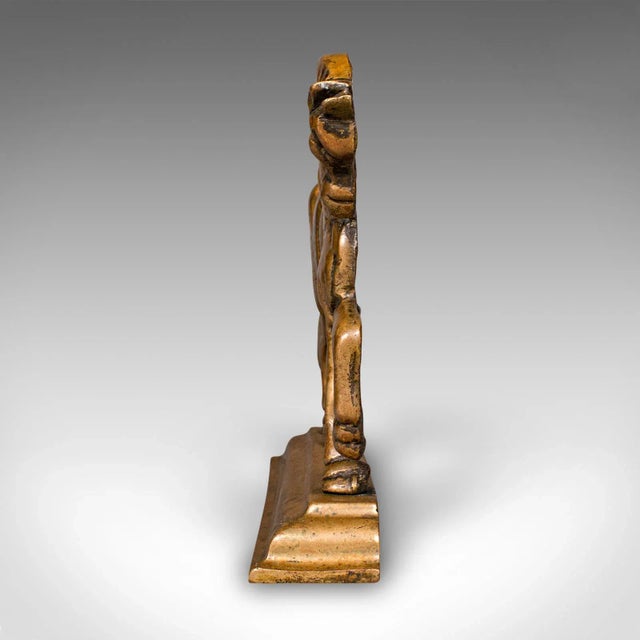 Antique Horse Doorstop, English, Brass, Equine Door Keeper, Victorian, c.1880 For Sale - Image 6 of 11