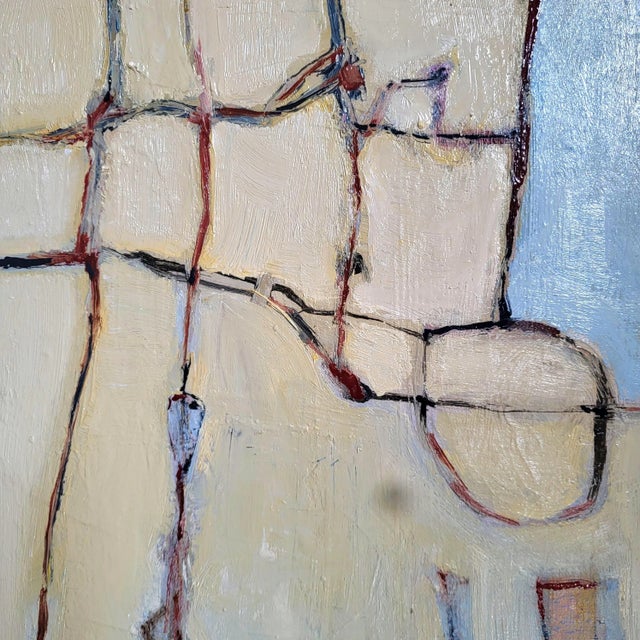 Abstract still life oil painting title: Holding Hands. by Lynn Christian 24 x 24 inches 2025