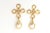 Modern Vintage Chanel Gold Plated and Faux Pearl Clip on Dangle Earrings With CC's, 1993 For Sale - Image 3 of 7