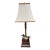 Vintage Hand-Painted Duck Table Lamp With Faux Bamboo Base & Linen Shade For Sale