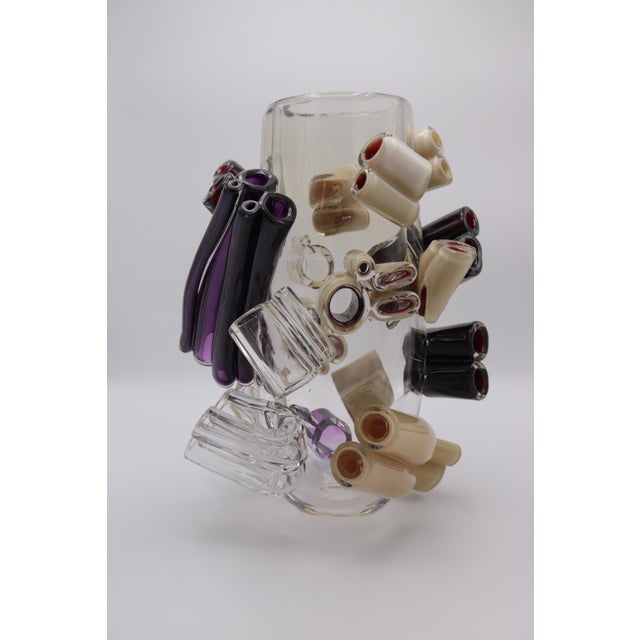 Off-white Martin Potsch Contemporary Art Glass Vase For Sale - Image 8 of 8