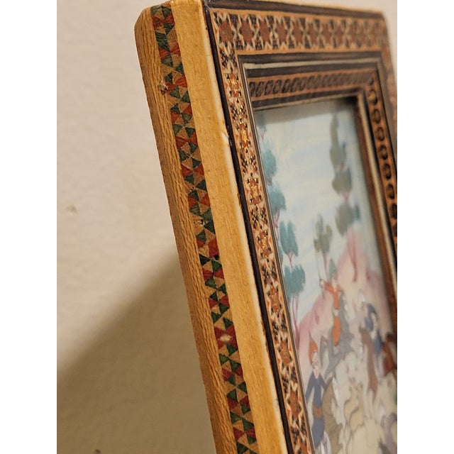 Late 20th Century Framed Late 20th Century Persian Text and Illustration For Sale - Image 5 of 10