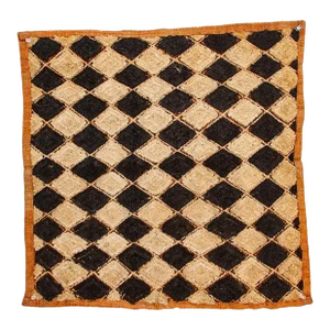 Cross Hatching African Kuba Cloth Panel
