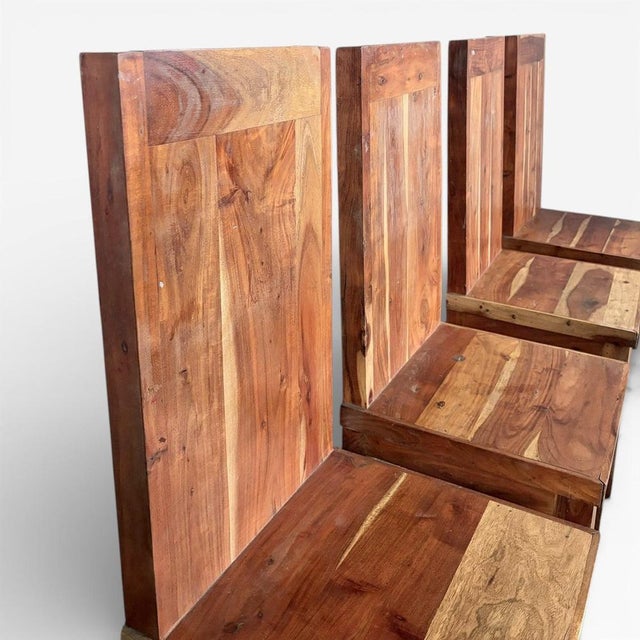 Acacia and Mango Dining Chairs, Set of 4 For Sale - Image 6 of 7