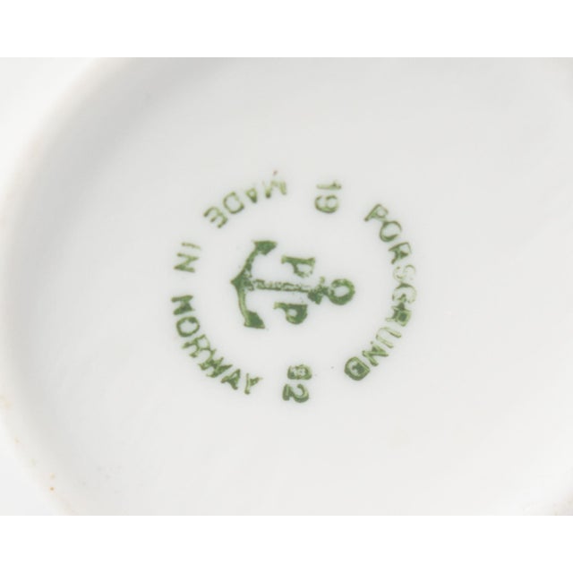 Porsgrund Porselænsfabrik Porsgrund Porcelain Nisse Gnome Cream and Sugar Bowl For Sale - Image 4 of 9