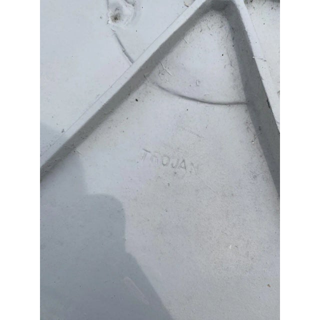 Blue Vintage Cast Aluminum Hollywood Regency Outdoor Table Pedestal Base For Sale - Image 8 of 10