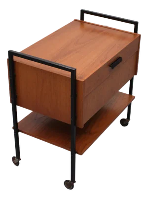 Teak Sewing Trolley Dutch, 1960s