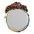 Antique Barbola Vanity Dresser Mirror With Flowers For Sale