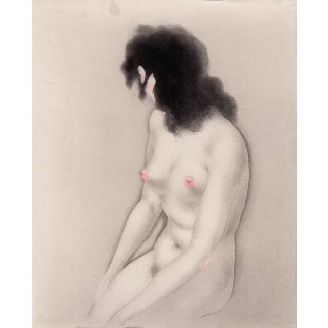 Paper Louis Icart, Pear Breasts from The Life of Breasts, Nude, Original Etching & Aquatint, 1945 For Sale - Image 7 of 7