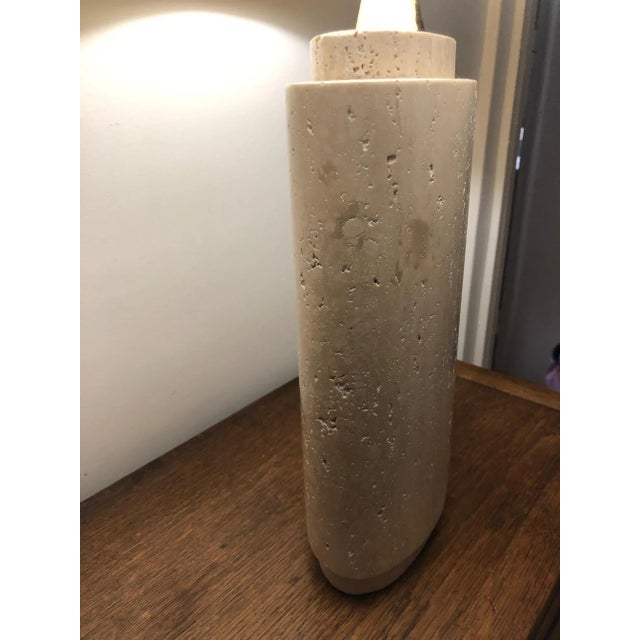 Travertine Table Lamp, 1970s For Sale - Image 4 of 9