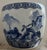 Late 19th Century Antique Blue and White Porcelain Hibachi (Charcoal Brazier) Circa 1880-1905 For Sale - Image 5 of 15