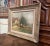A quiet country road winds through a picturesque French village in this antique landscape painting by Eugène Galien-Laloue...