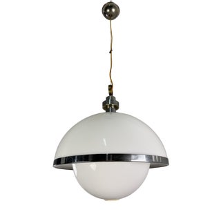Large Three-Light Acrylic Glass Pendant Lamp, 1960s For Sale