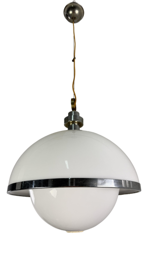 Large Three-Light Acrylic Glass Pendant Lamp, 1960s