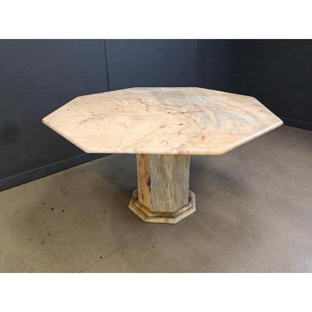 1970s Italian Octagonal Marble Dining Table, 1970s For Sale - Image 5 of 14