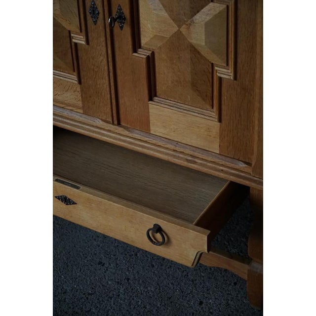 Vintage Danish Oak Sideboard by Henning Kjærnulf, 1950s For Sale - Image 9 of 18