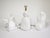 White Vintage Table Lamp and Decorative Objects in White Ceramic, Italy, 1970s, Set of 3 For Sale - Image 8 of 12