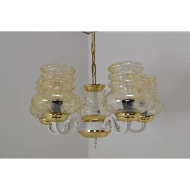 1970s Mid-Century Chandelier, Czechoslovakia, 1970s For Sale - Image 5 of 15