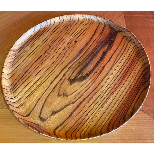 African 1960s Bob Stocksdale African Zebra Wood Charger For Sale - Image 3 of 7