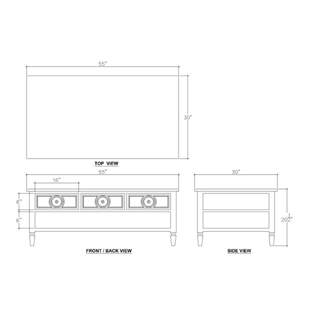 Not Yet Made - Made To Order White Rectangular Coffee Table For Sale - Image 5 of 5