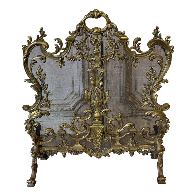 Antique French Fire Screen, 1900s For Sale