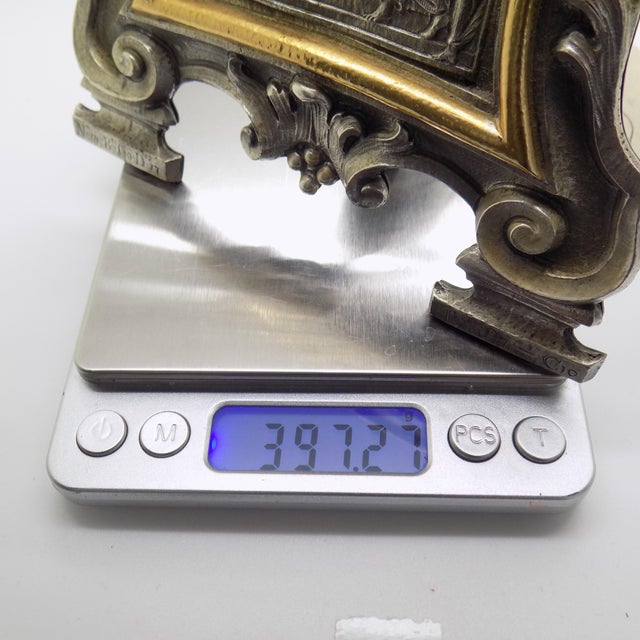 Large Vintage Italian Sterling Silver 925 Deposizione Pace Table Sculpture, Bologna, 1980s For Sale - Image 12 of 16