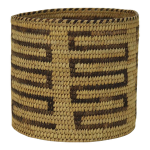 Vintage Southwest Native American Woven Woven Reed Basket 20thC