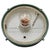 Green Vintage French Industrial Green Cast Iron and Frosted Cut Glass Flush Mount from Holophane For Sale - Image 8 of 9