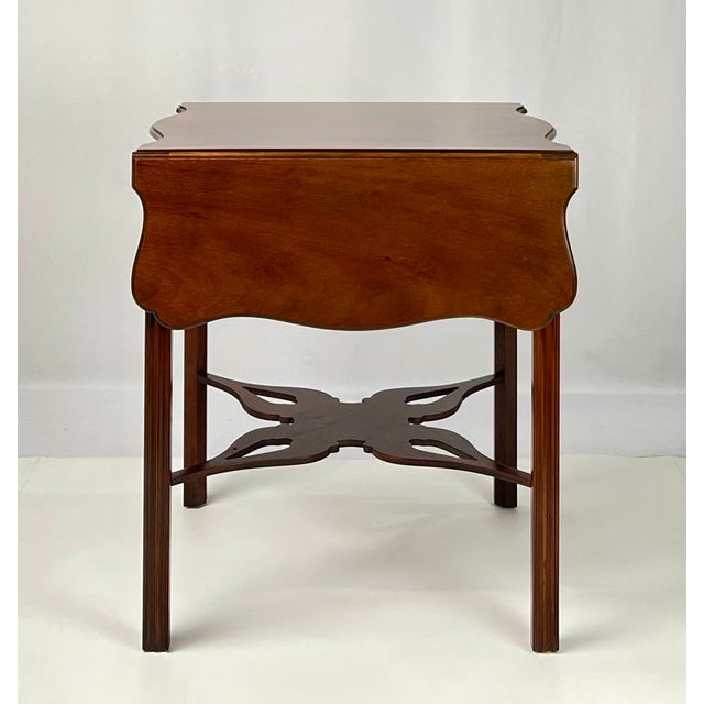 Vintage Baker Furniture Historic Charleston Chippendale-Style Mahogany Pembroke Drop-Leaf Table For Sale - Image 9 of 18