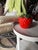 Sweet vintage strawberry pot and lid!