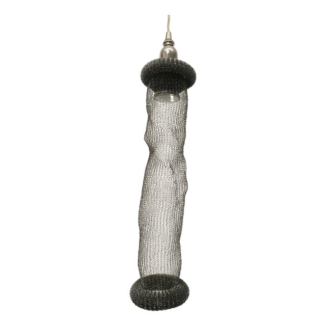 Suspension Lamp in Metal Mesh by Lamp International, 1990s For Sale