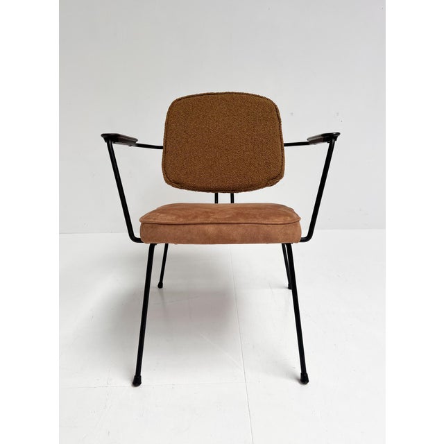 Metal Model 5002 Chair with Table by Rudolf Wolf for Elsrijk, 1950, Set of 2 For Sale - Image 7 of 18