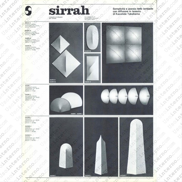 Square Saori Wall Lamp by Kazuhide Takahama for Sirrah, 1970s For Sale - Image 16 of 17