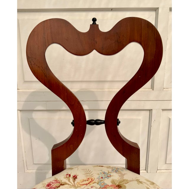 This elegant side chair is crafted in the Biedermeier style and made in Italy, likely dating to the mid-20th century. The...