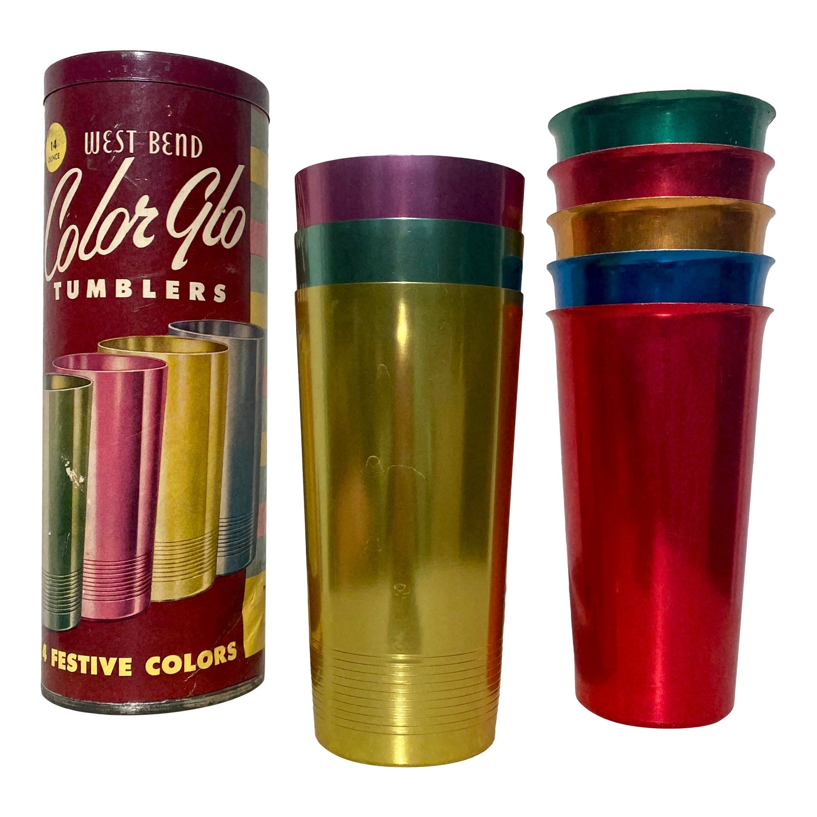 MidCentury West Bend Aluminum Cups Set of 9 Chairish