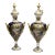 Blue and White Porcelain Vase With Gold Leaf Details – French Style Ornate Decorative Vase For Sale