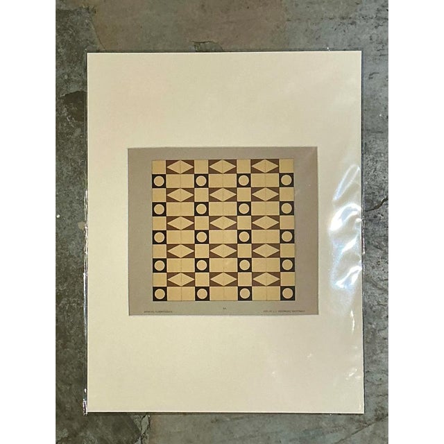 Vintage Mosaic Floor Tile Sample Serigraph For Sale - Image 12 of 14