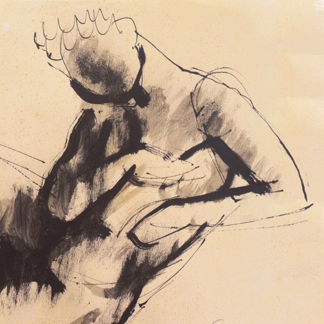 'Reclining Nude' by Kurt Craemer, 1954, Mid-Century German Expressionist, Düsseldorf, Venice Biennale For Sale - Image 4 of 7