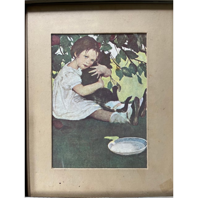 American 1930s Jessie Willcox Smith "I Love My Little Cat" Framed Print For Sale - Image 3 of 8