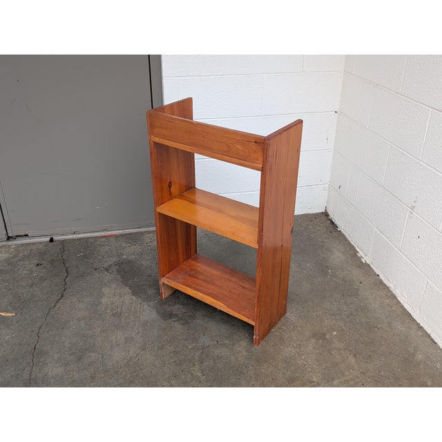 Small Vintage Handmade Solid Oak Bookshelf For Sale - Image 9 of 12