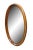 Queen Anne Late 20th Century Queen Anne Beveled Oval Cherry Bathroom Wall Vanity Mirror For Sale - Image 3 of 10