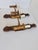1970s Vintage Spanish Revival Gilded Wrought Iron & Wood Wall Sconces-a Pair For Sale - Image 5 of 12