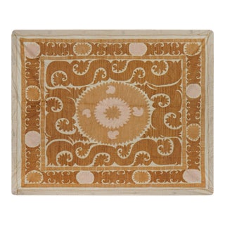 Suzani Wall Hanging Decor - Faded Tan Suzani Table Cloth For Sale