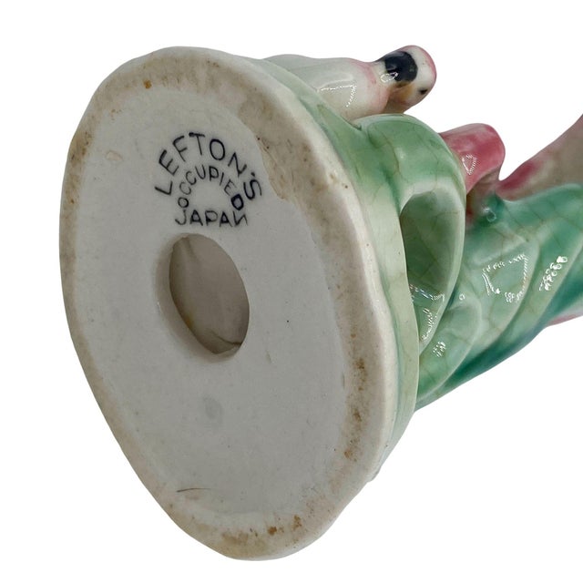 Pair of Mid 20th Century Ceramic Miniature Pink Flamingo Tabletop Statue by Leftons For Sale - Image 10 of 17