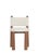 Mid-Century Modern Talia White Boucle Dining Chair with Wood Cone Legs For Sale - Image 3 of 11
