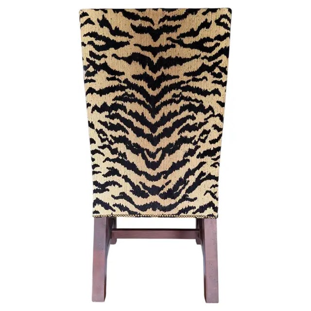 1990s Ralph Lauren High Back Tiger Dining Accent Chair For Sale - Image 5 of 11