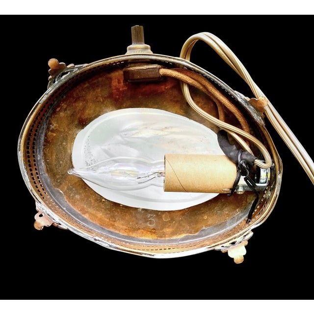 Vintage 1930’s Frosted Glass Figural Vanity Lamp For Sale - Image 13 of 14