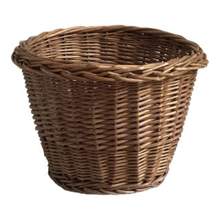 Mid-20th Century Wicker Planter Basket For Sale